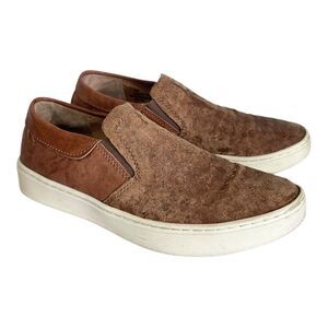 Sofft | Comfortable Brown Textured Leather Loafer Slip On Shoe 9